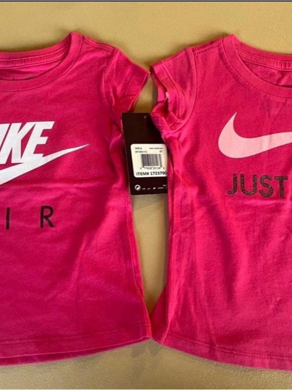 Nike Kids Hot Pink Short Sleeve Tee with White Swoosh
